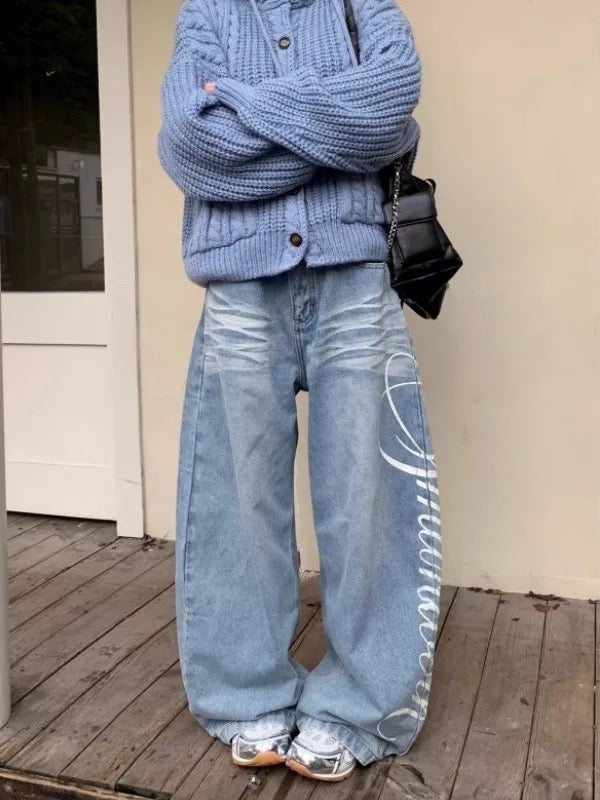 Manttoon Printed Baggy Jean
