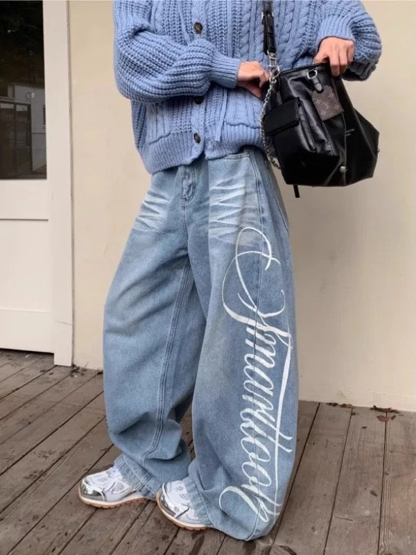 Manttoon Printed Baggy Jean