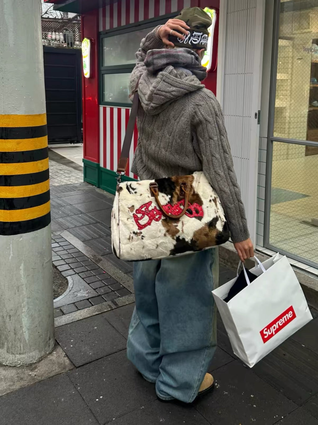Cowboy Shoulder Tote Bag