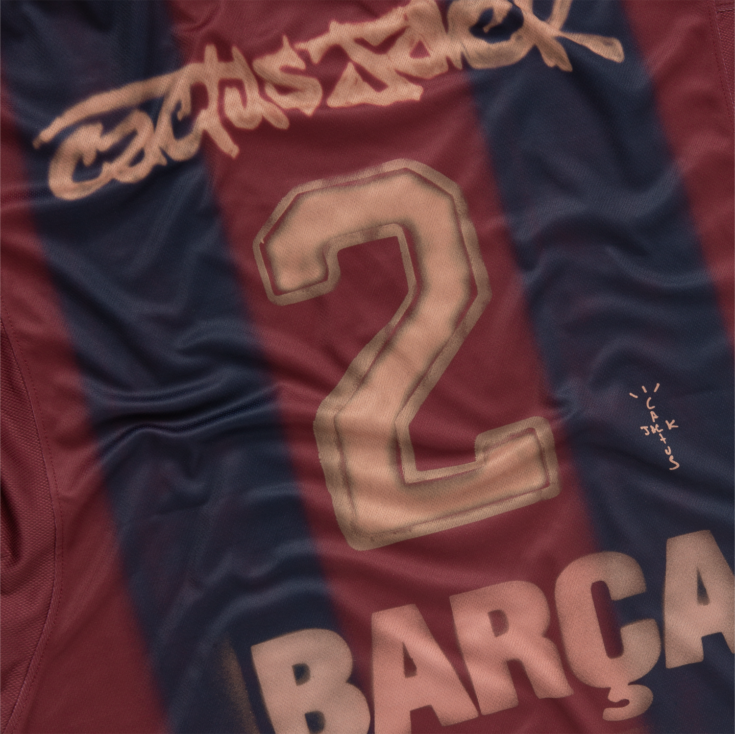TRAVIS SCOTT X NIKE X FC BARCELONA RETRO HOME SKELETON JERSEY