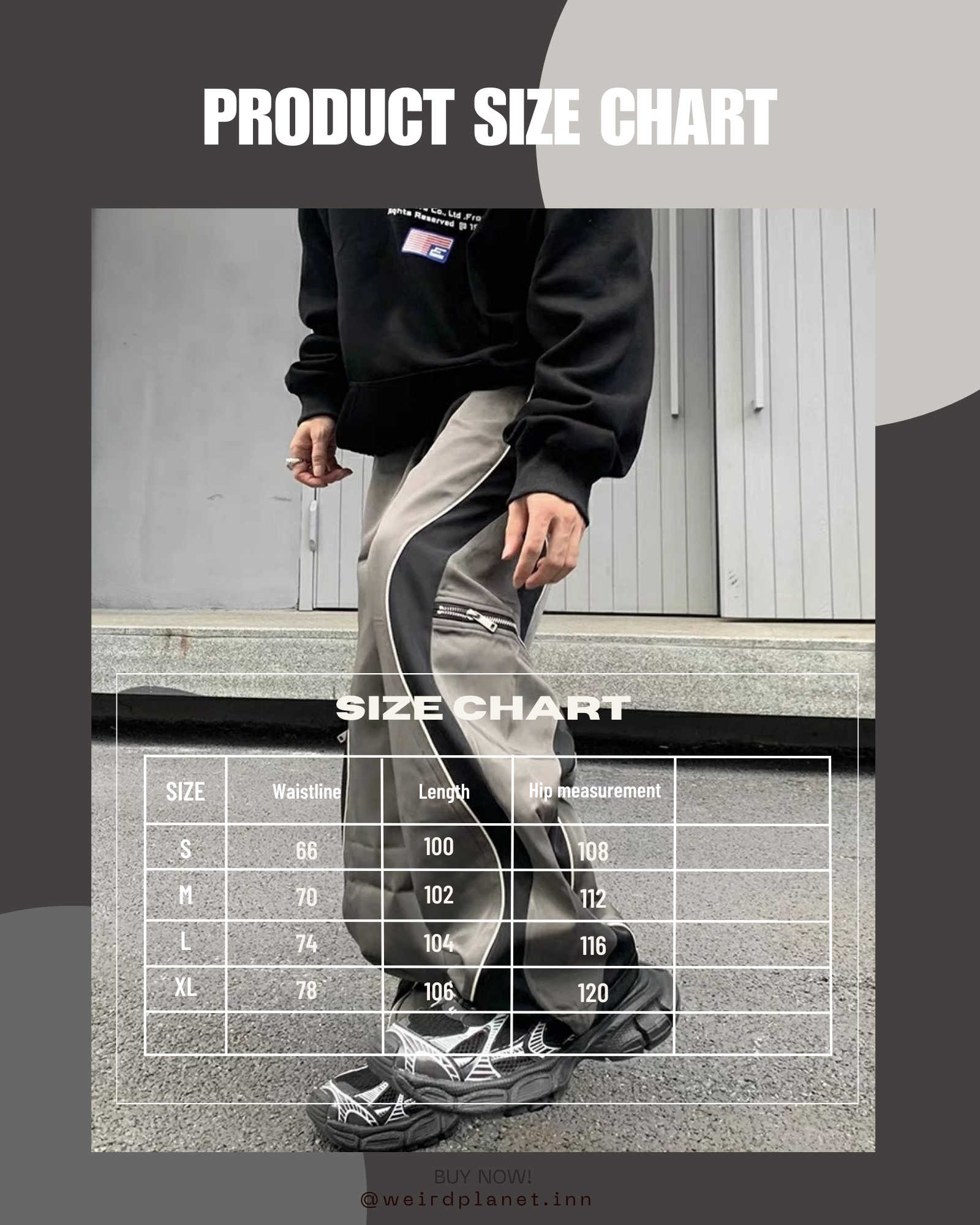 Contrast Line Baggy Pant