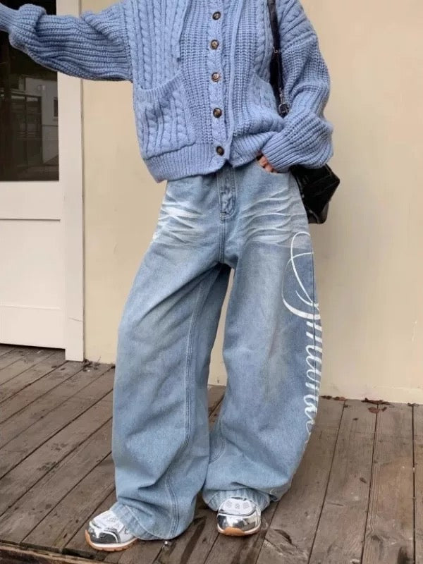 Manttoon Printed Baggy Jean