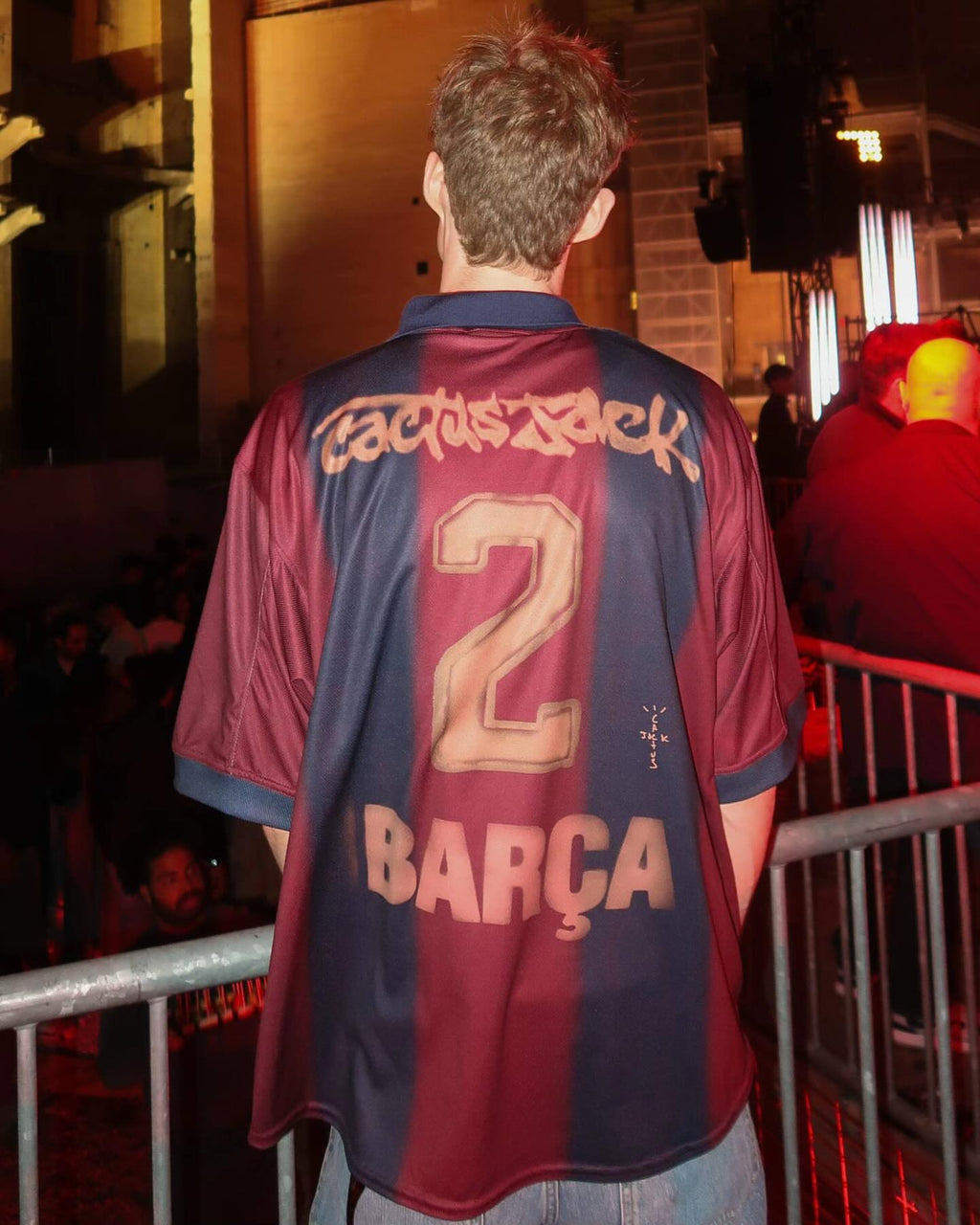 TRAVIS SCOTT X NIKE X FC BARCELONA RETRO HOME SKELETON JERSEY