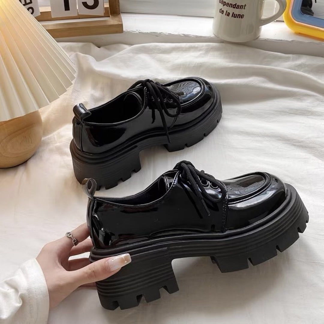 British Retro Lace-up Shoes