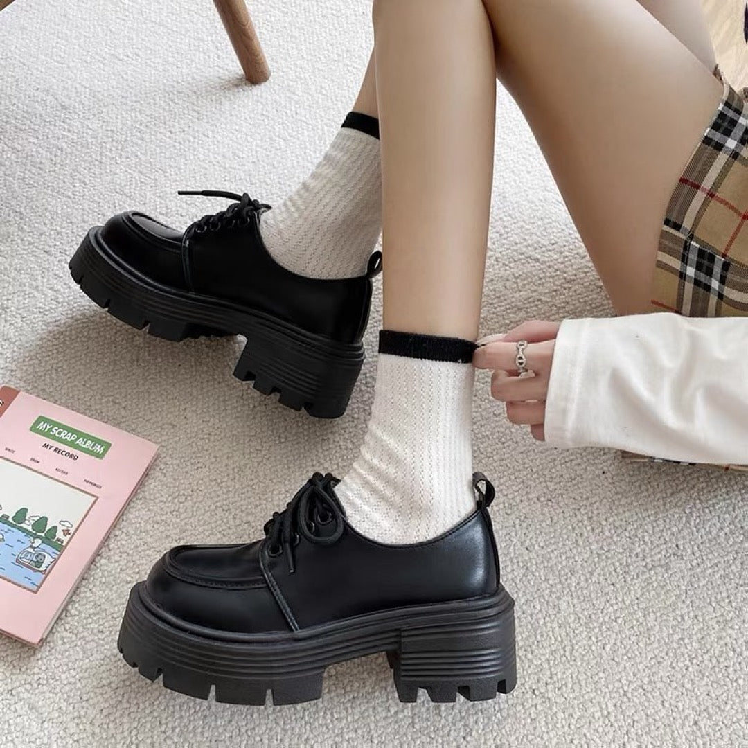 British Retro Lace-up Shoes