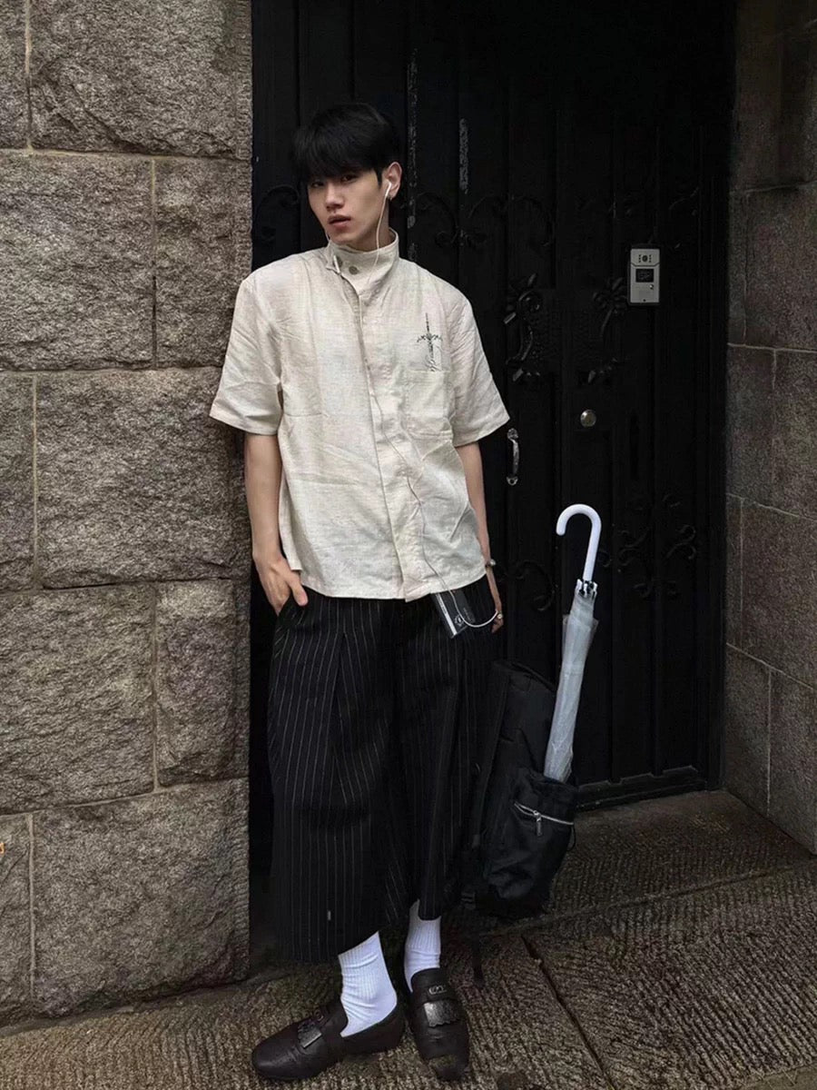 Harrington Cross-Button Shirt