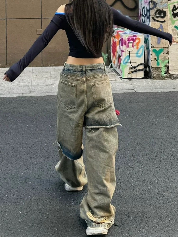 Scrill Pants ll Vintage Washed Denim Pants