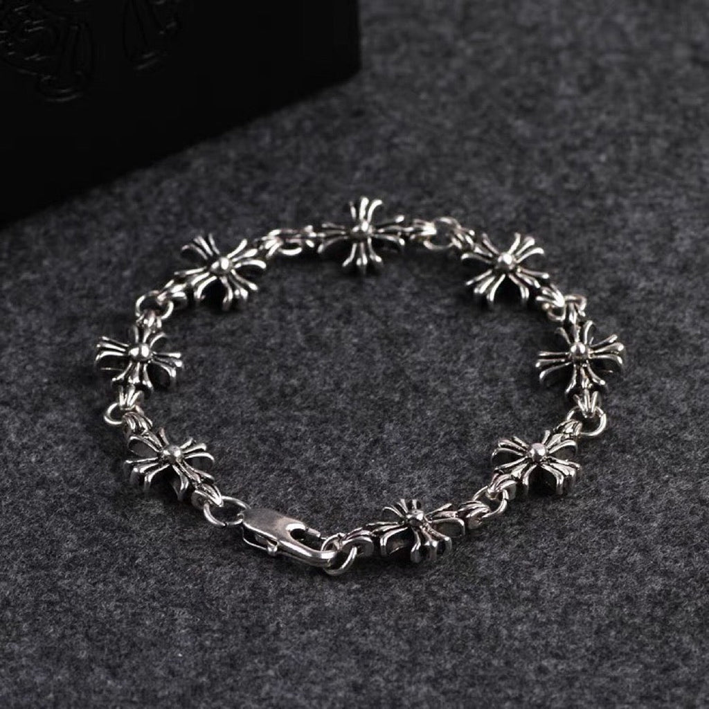 Chroṁe Hearts Floral Bracelet