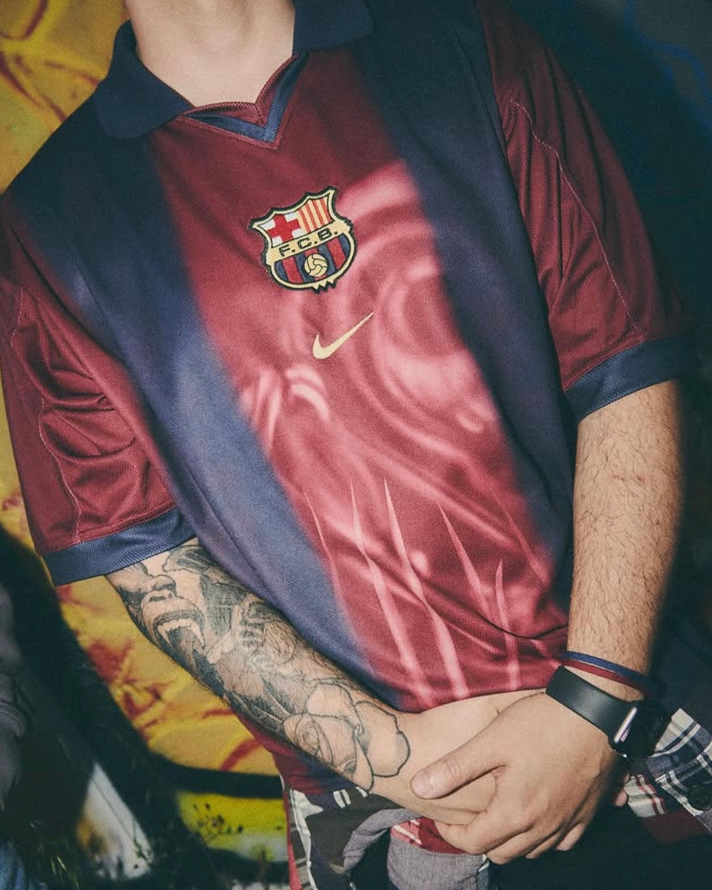 TRAVIS SCOTT X NIKE X FC BARCELONA RETRO HOME SKELETON JERSEY