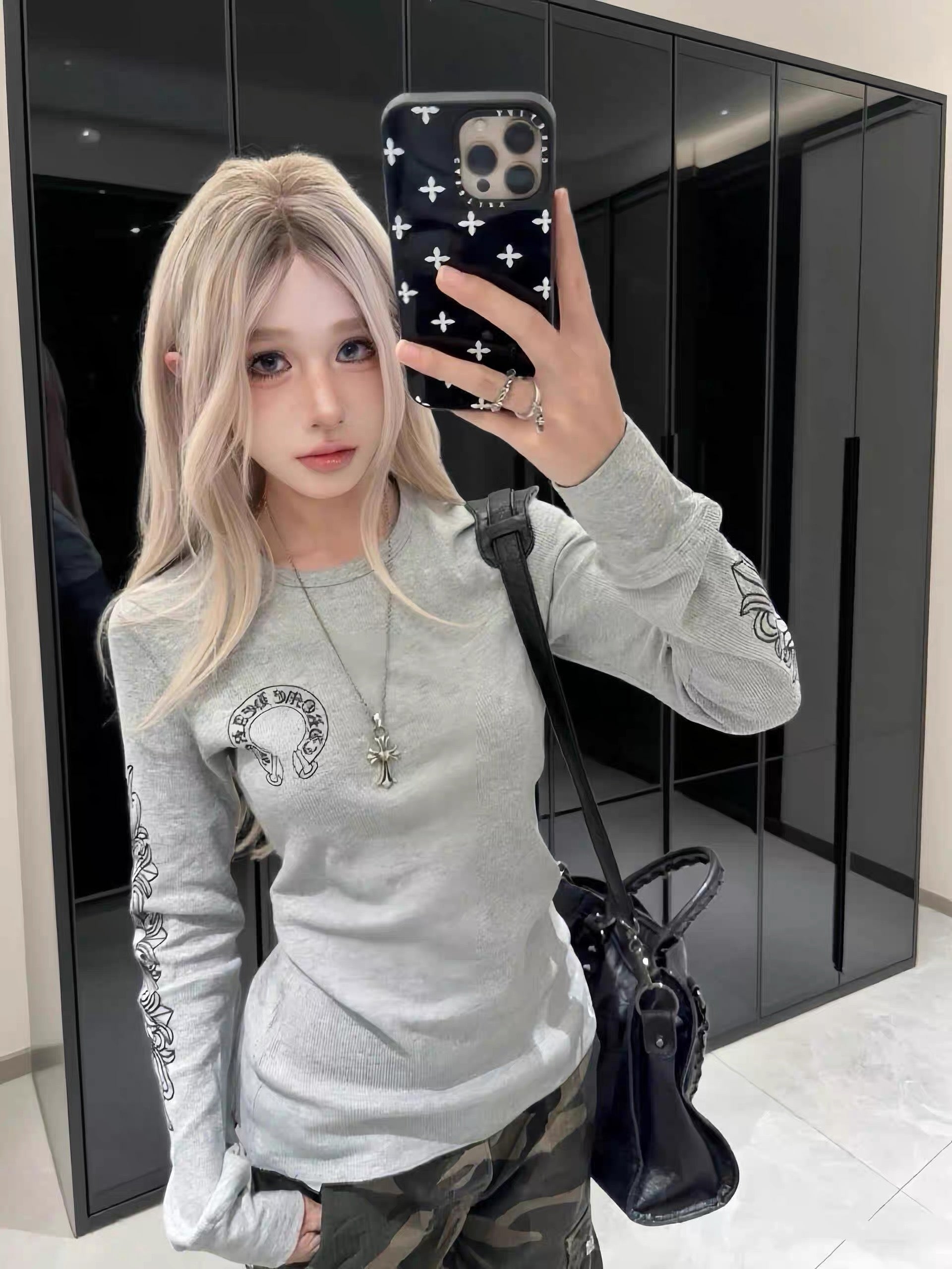 CHROME HEARTS Horseshoe Thermal Long T-shirt