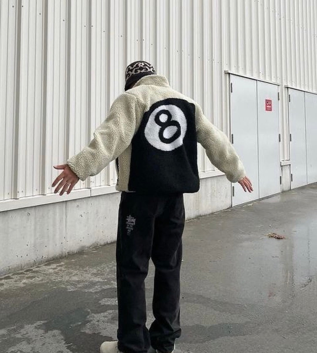Stussy 8ball Sherpa Reversible Jacket