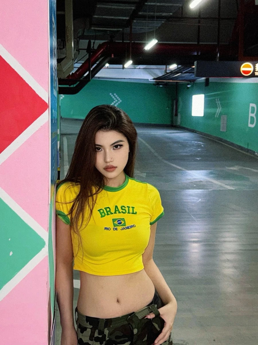 Brasil Vintage Crop Top