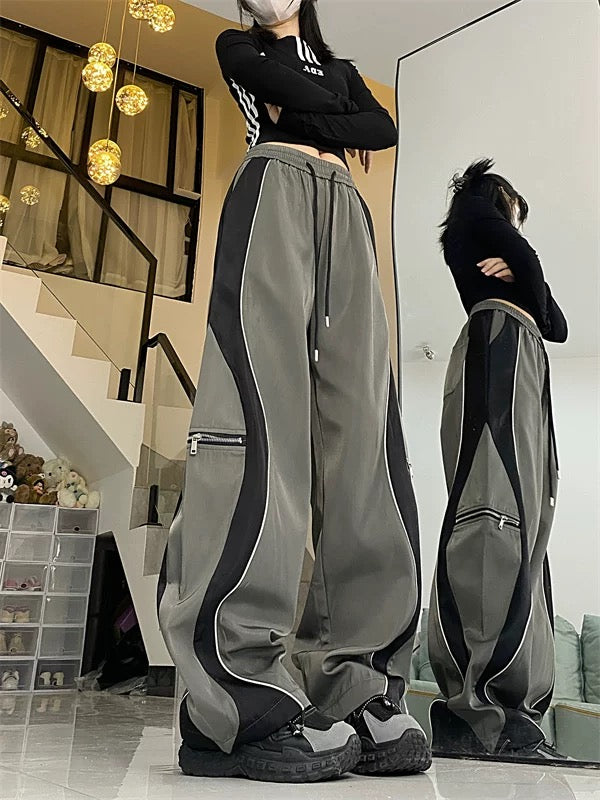 Contrast Line Baggy Pant
