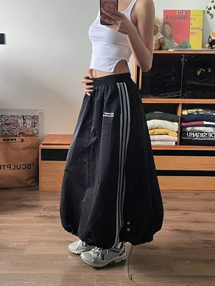 Triple Strips Balloon Skirt