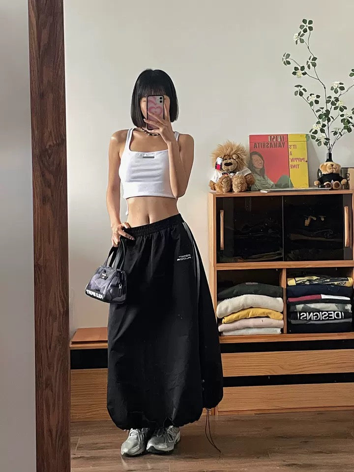 Triple Strips Balloon Skirt