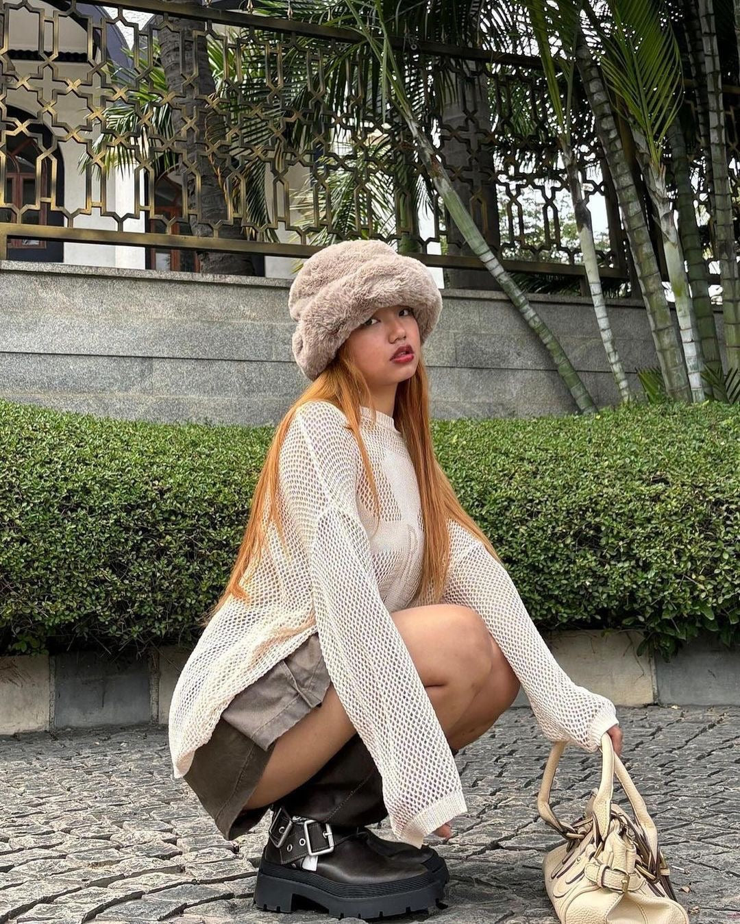 Cross Blessed Crochet Type Sweater
