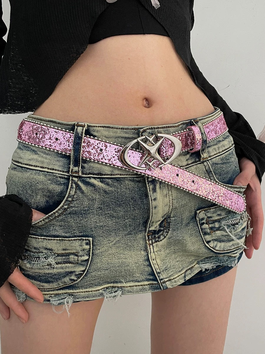 Y2K UNISTAR BUCKLE BELT