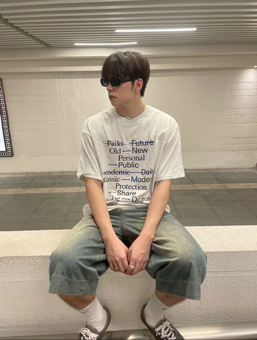 ウォッシュドデニムクロップドパンツ || Wash Blue Denim Jorts