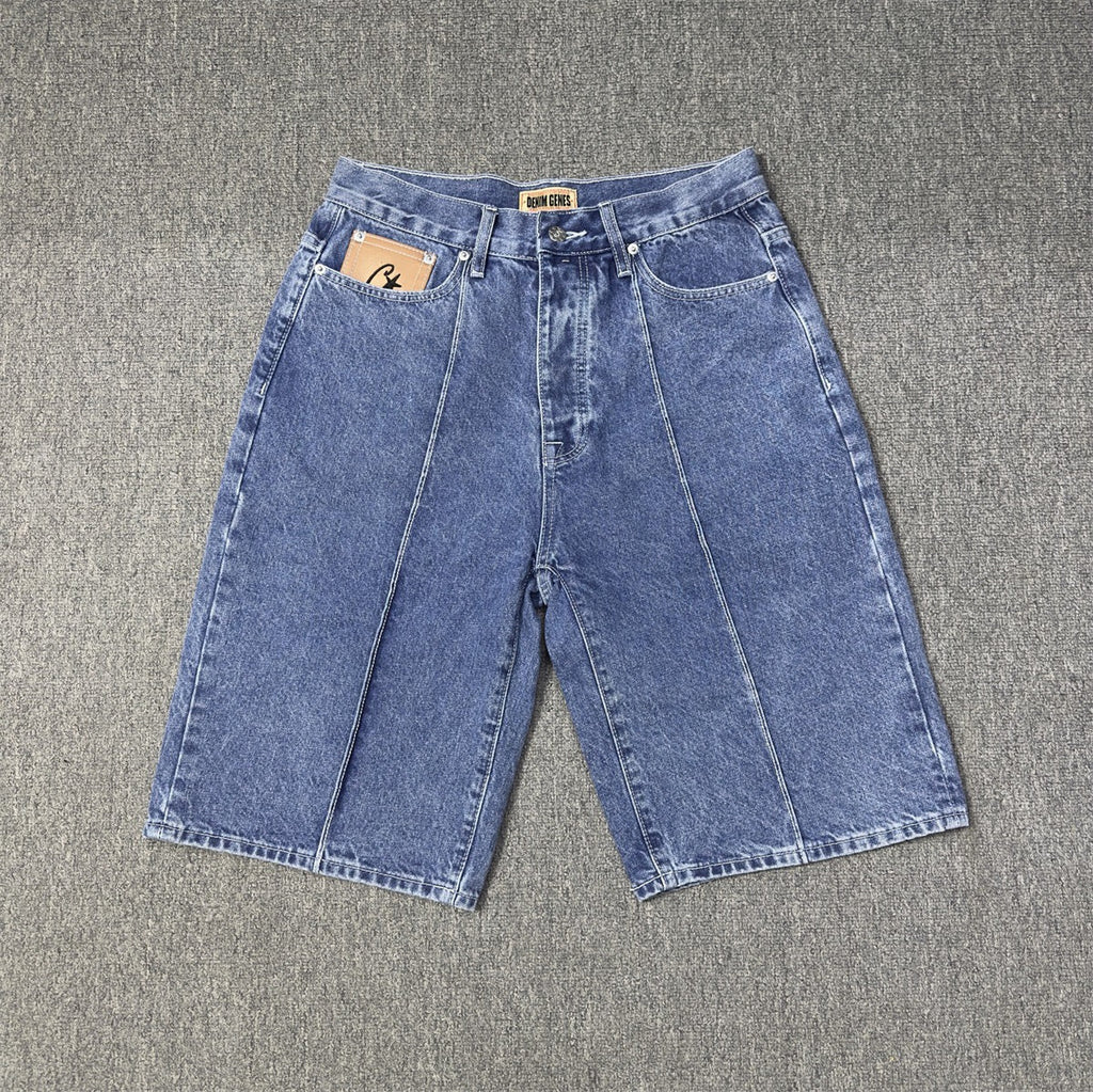 Corteiz C-Star Denim Jorts Faded Blue