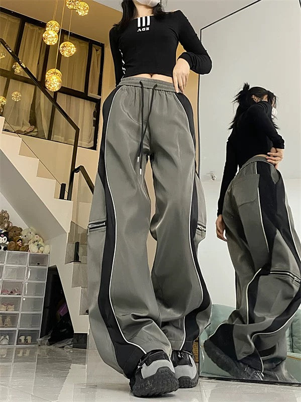 Contrast Line Baggy Pant