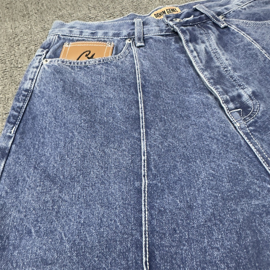 Corteiz C-Star Denim Jorts Faded Blue
