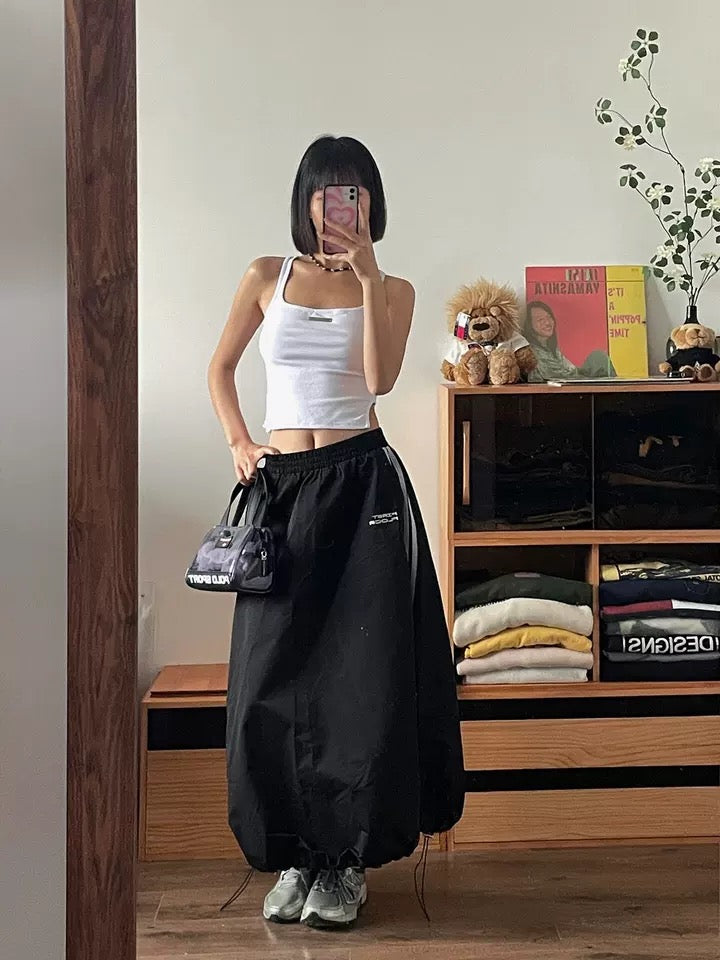Triple Strips Balloon Skirt