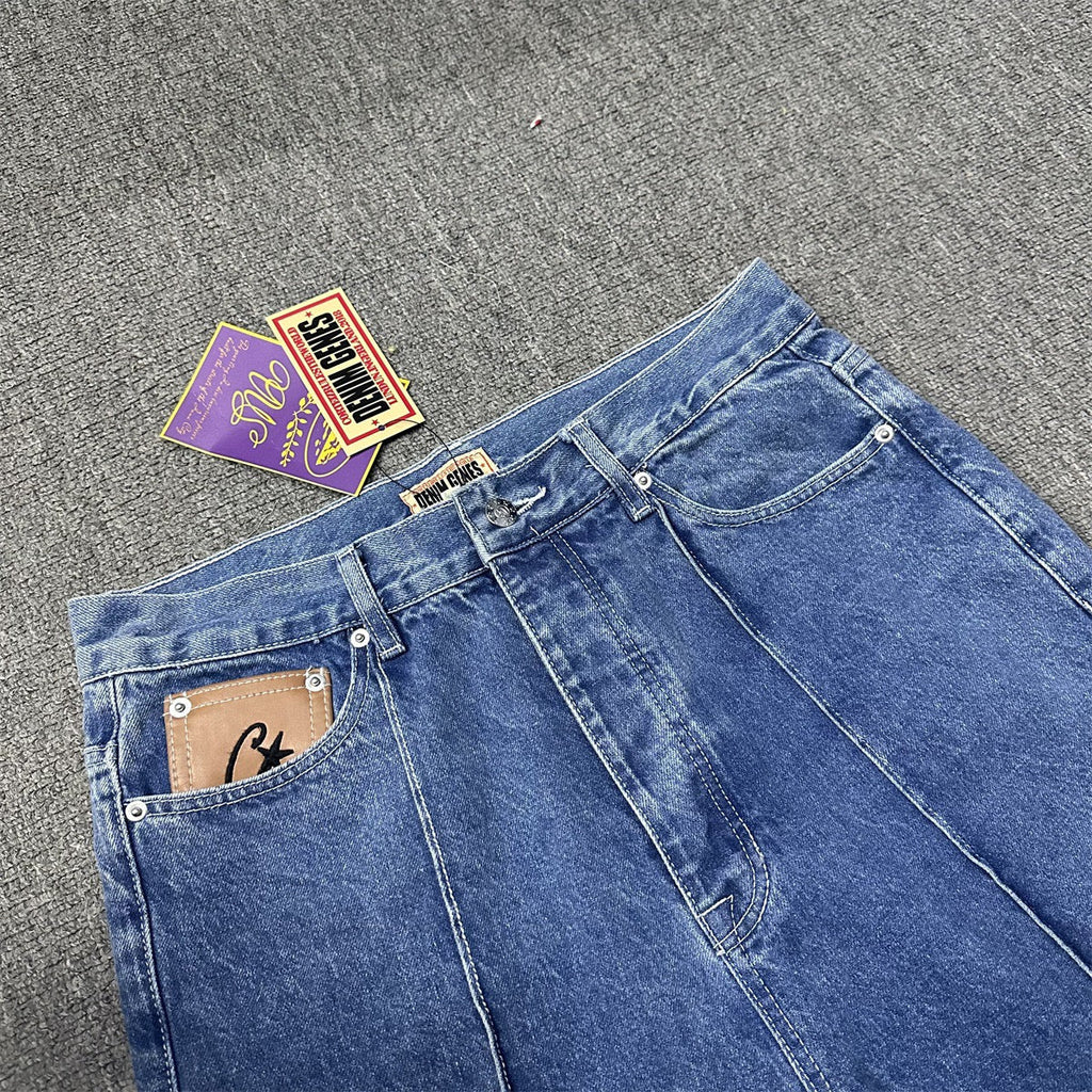 Corteiz C-Star Denim Jorts Faded Blue